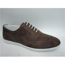 Marron couleur cuir PU chaussures pour hommes